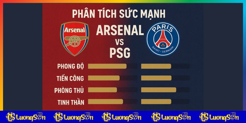 Phân tích sức mạnh Arsenal vs PSG theo luongsontv